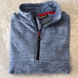Avalanche Outdoor Supply Company Men's Blue Heathered‎ Fleece Pullover Medium